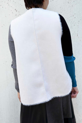 フェイクムートンリバーシブルベスト