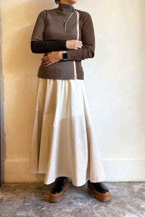 エコレザー＆スウェードハギスカート