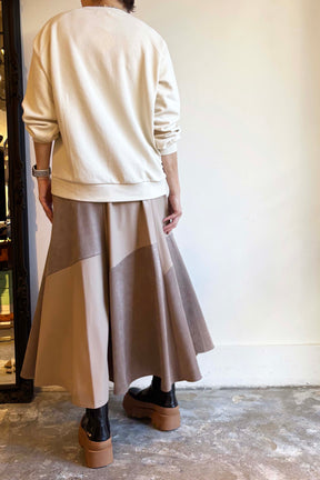 エコレザー＆スウェードハギスカート