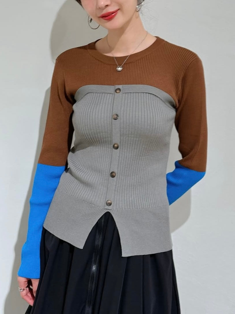 ビスチェドッキングリブニットプルオーバー