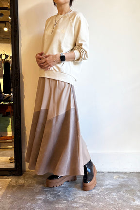 エコレザー＆スウェードハギスカート