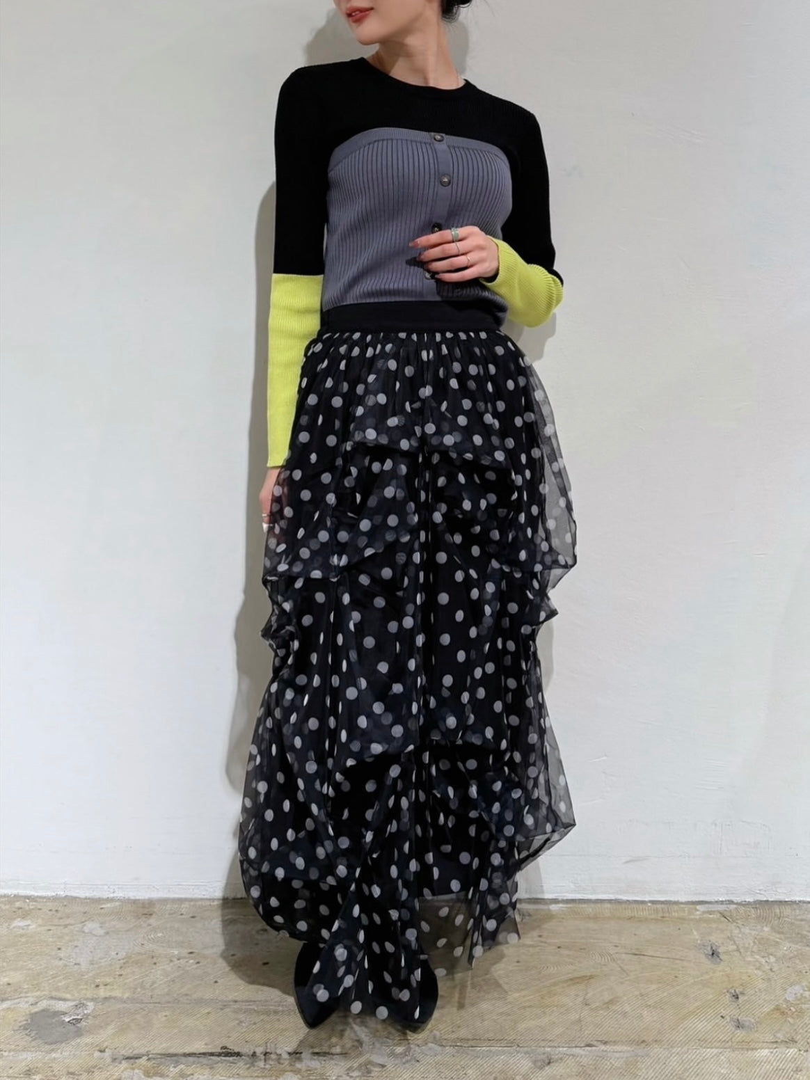 ビスチェドッキングリブニットプルオーバー