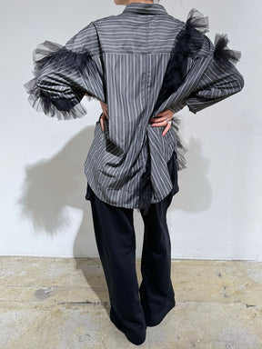 チュールレイヤードシャツ