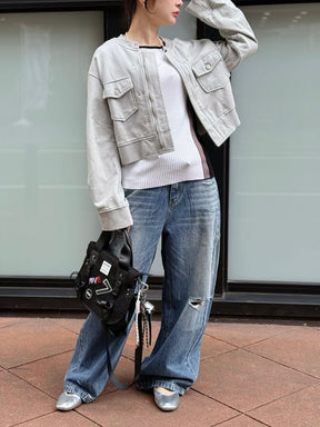 ミニ裏毛ブルゾン