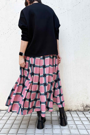 パールリボンドレスツィード長袖TOPS