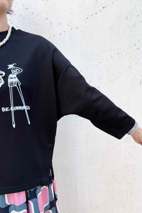 パールリボンドレスツィード長袖TOPS