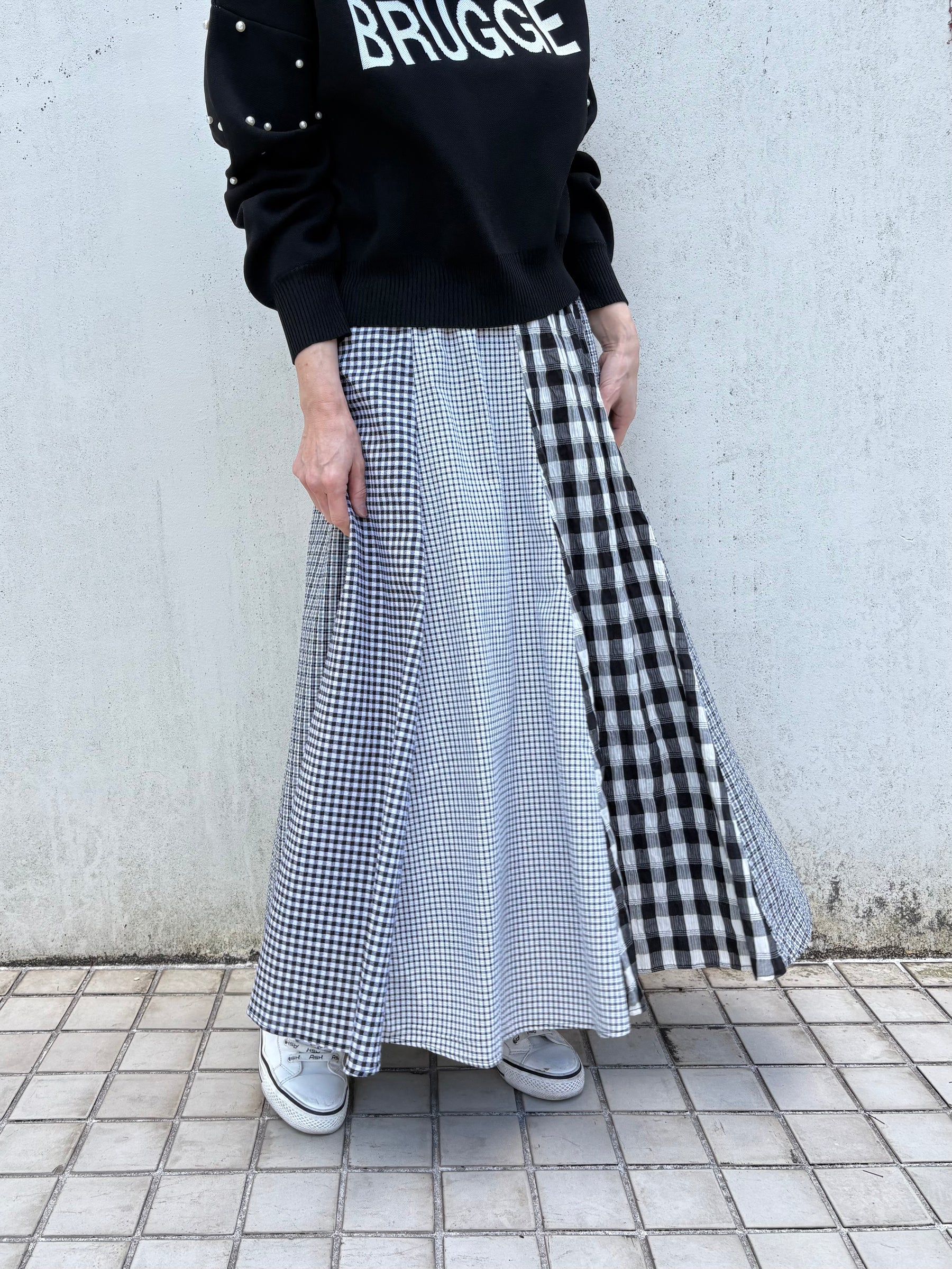 ギンガムハギスカート