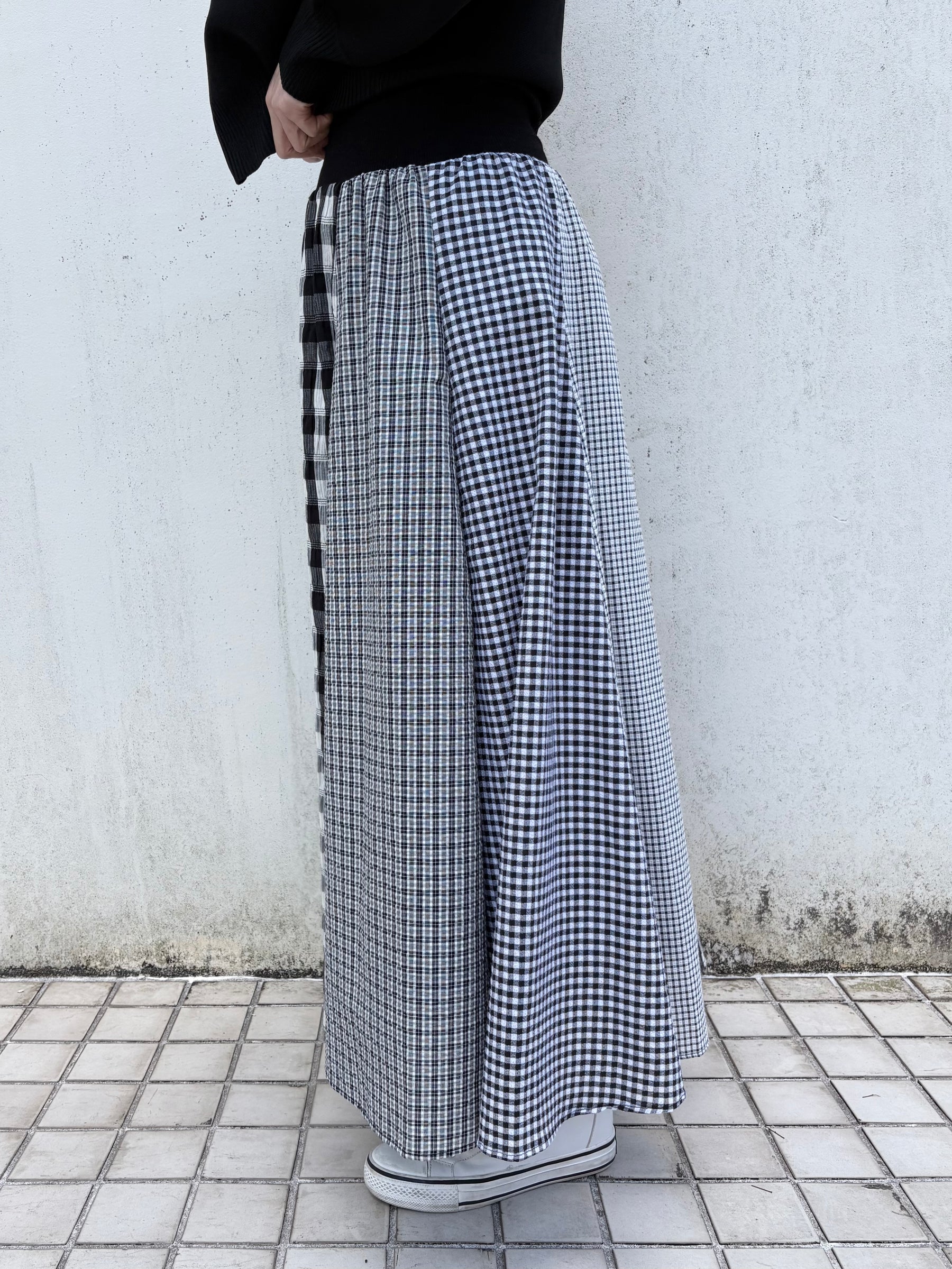 ギンガムハギスカート