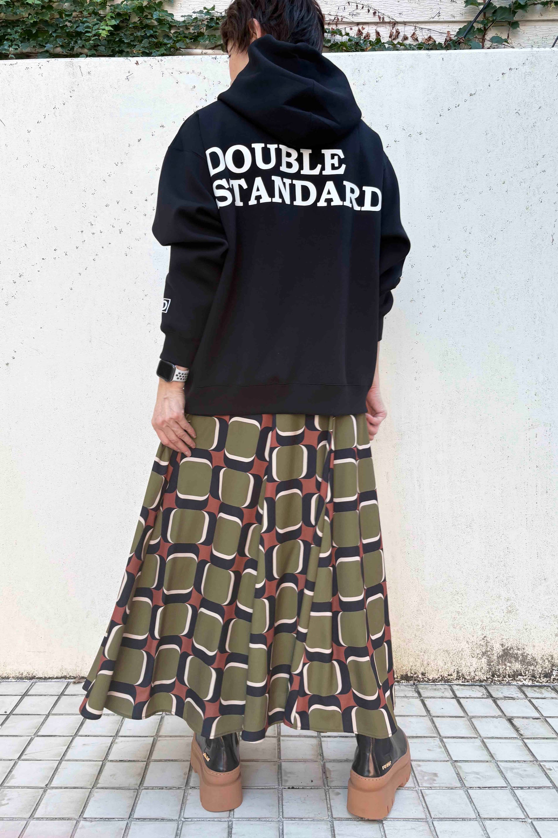 レトロ幾何学柄プリントスカート