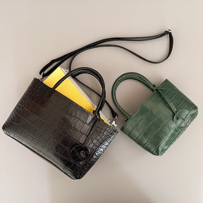 【期間限定】kotty mini up ミニバッグ クロコ型押しレザー