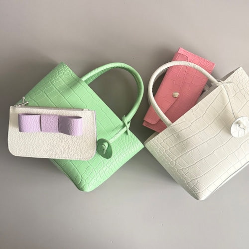 【期間限定】kotty mini up ミニバッグ クロコ型押しレザー