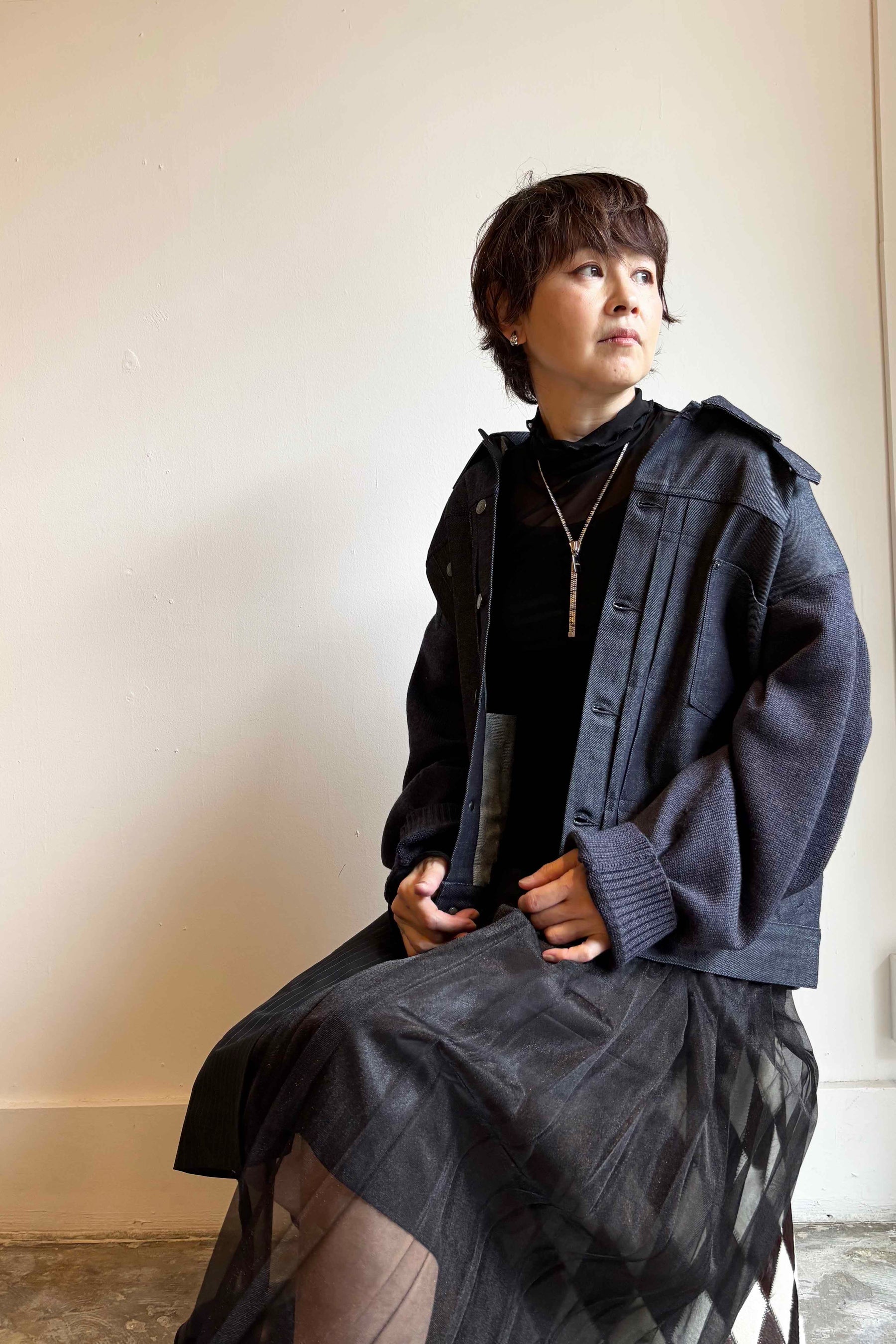 デニムフロントカーデ