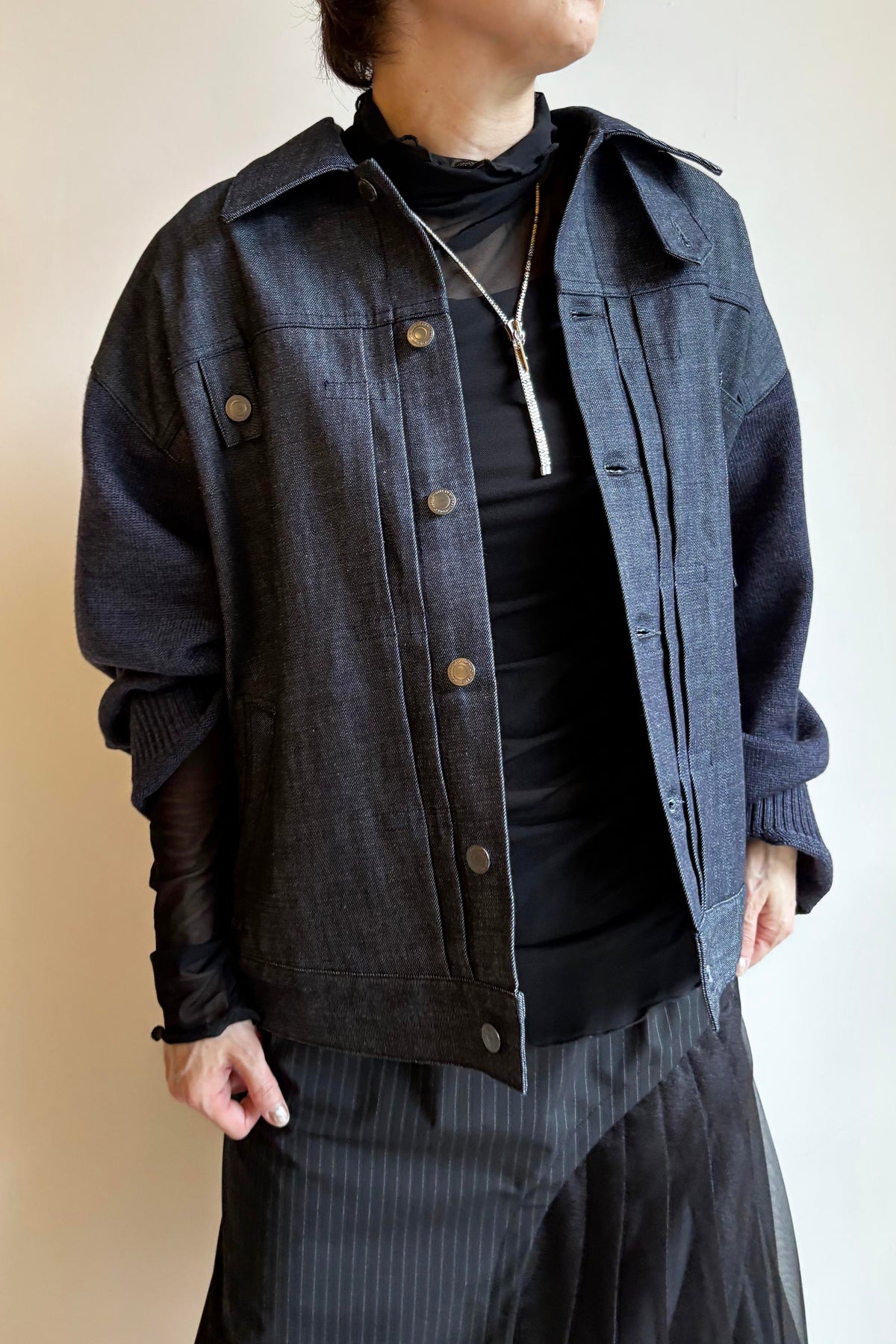 デニムフロントカーデ