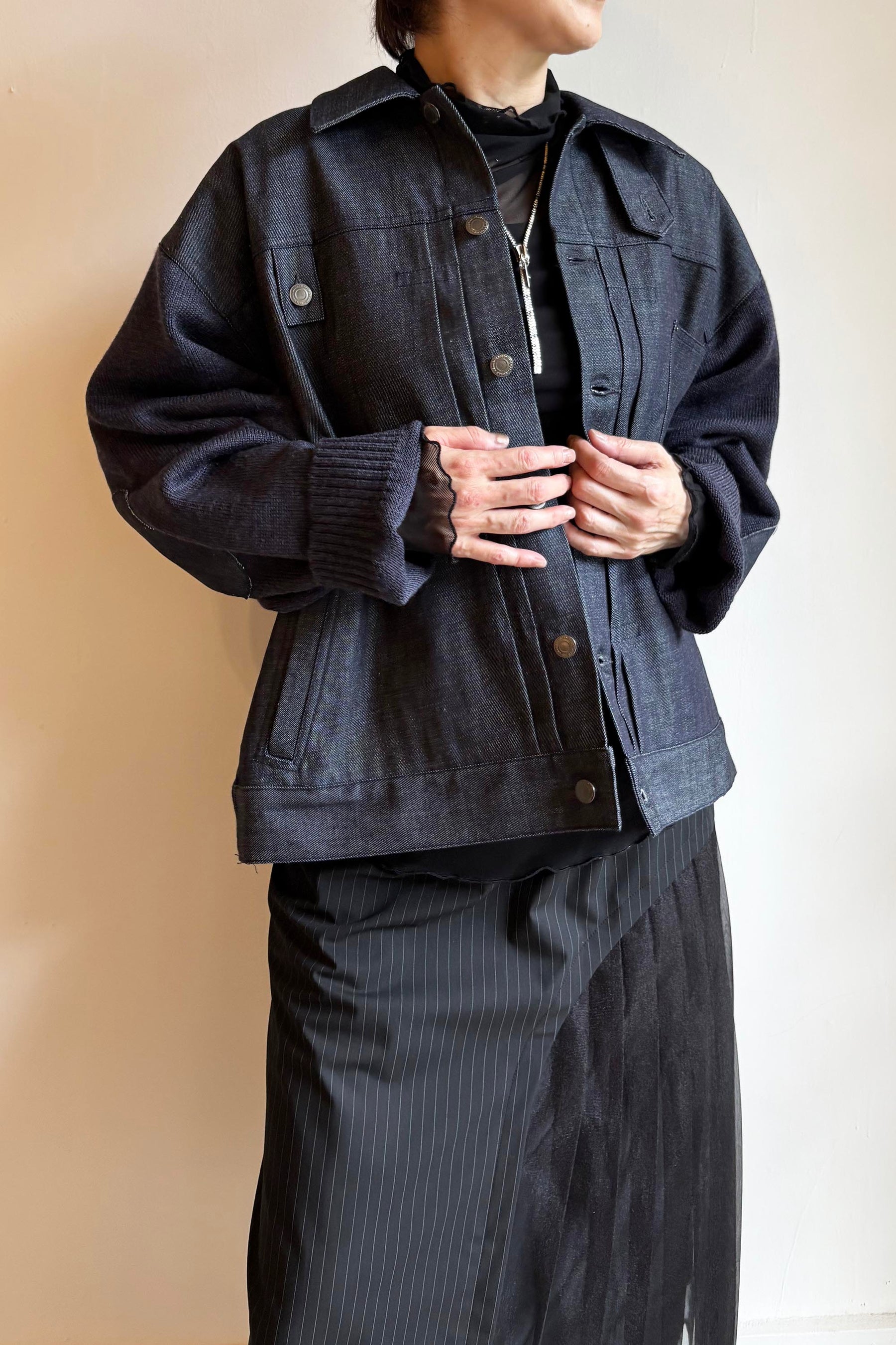 デニムフロントカーデ