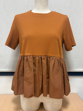 ナイロンペプラムテレコプルオーバー