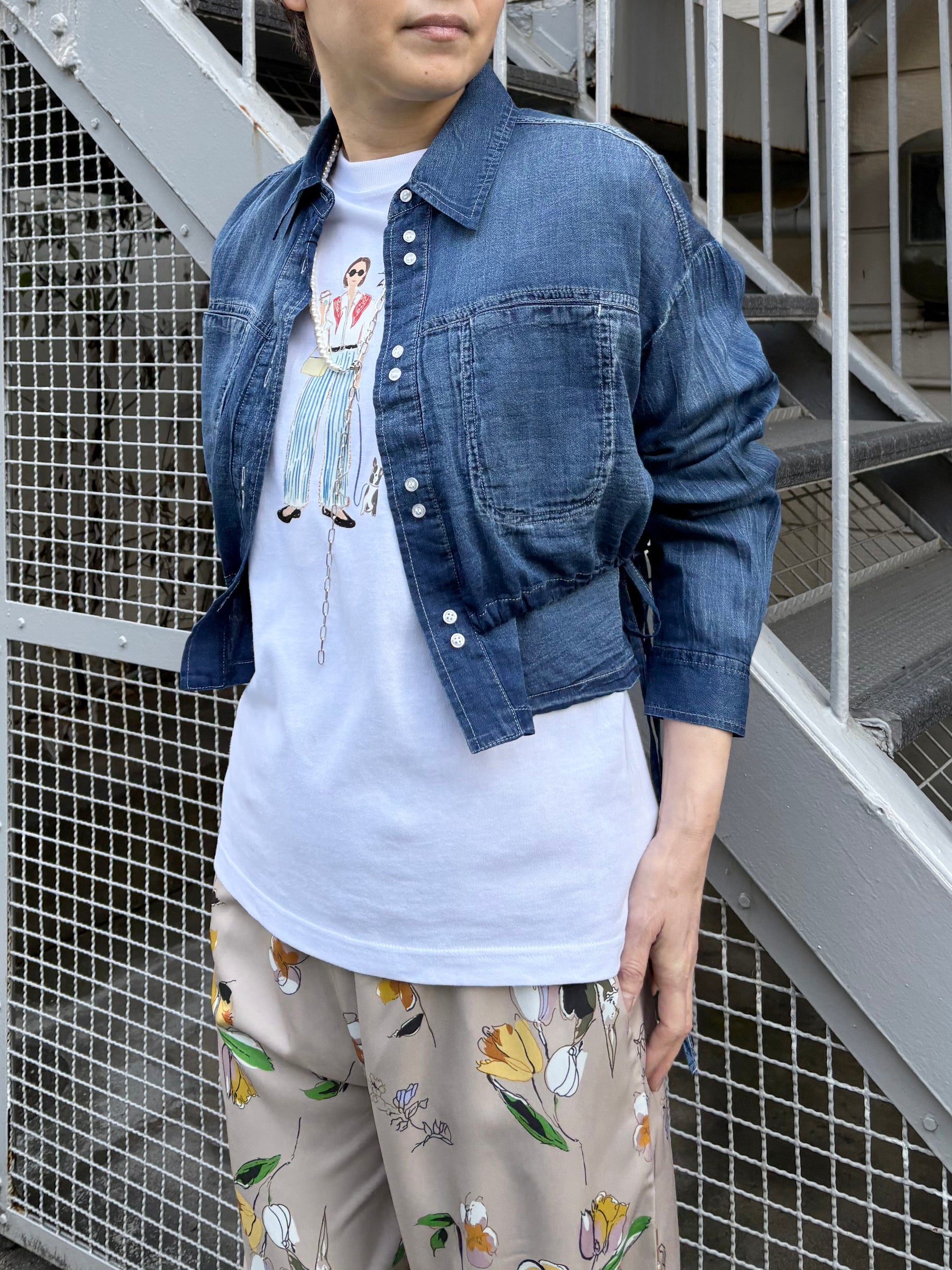 シアーデニムシャツ