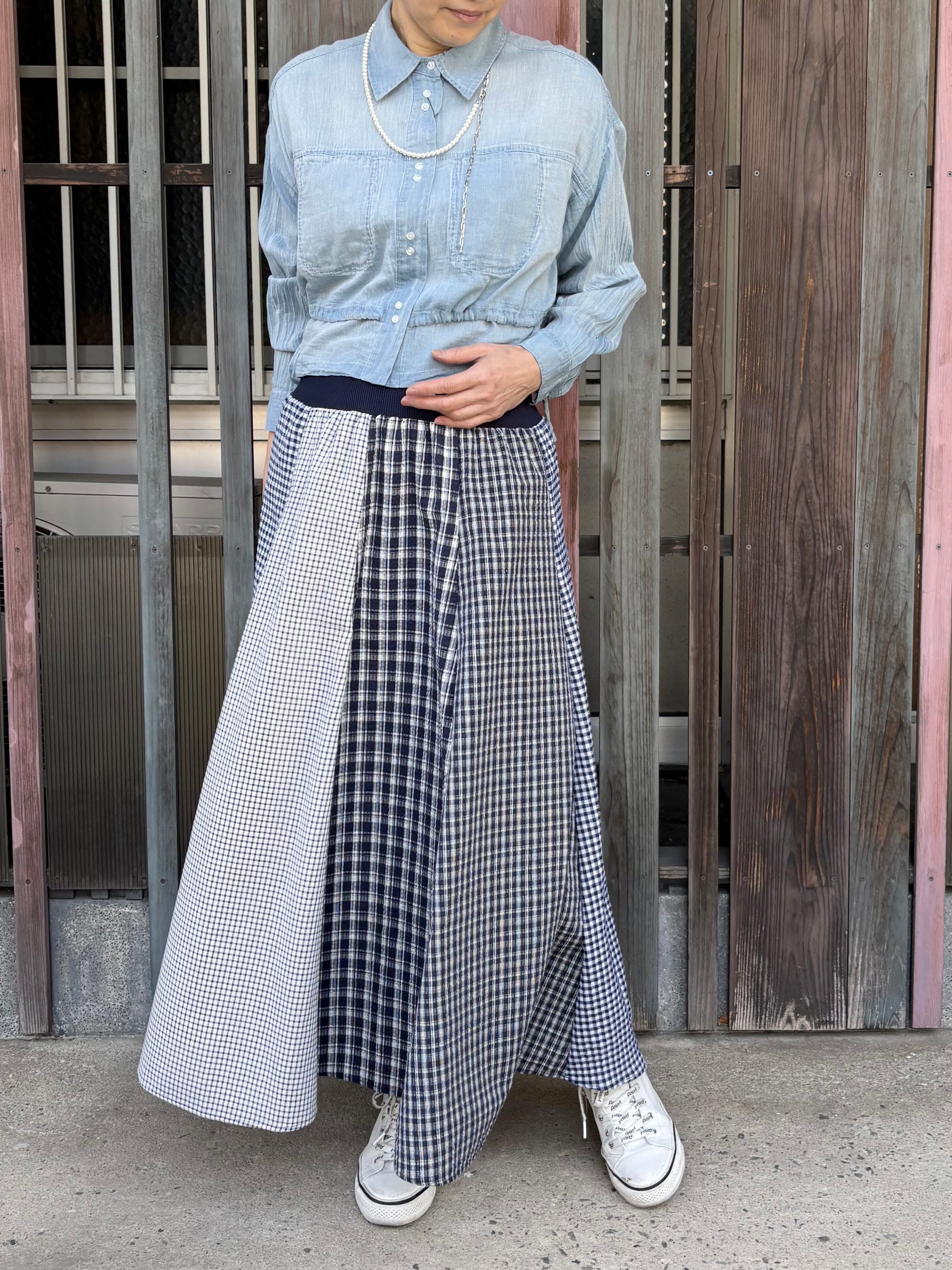 ギンガムハギスカート