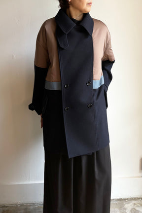 パデットバイカラーPコート