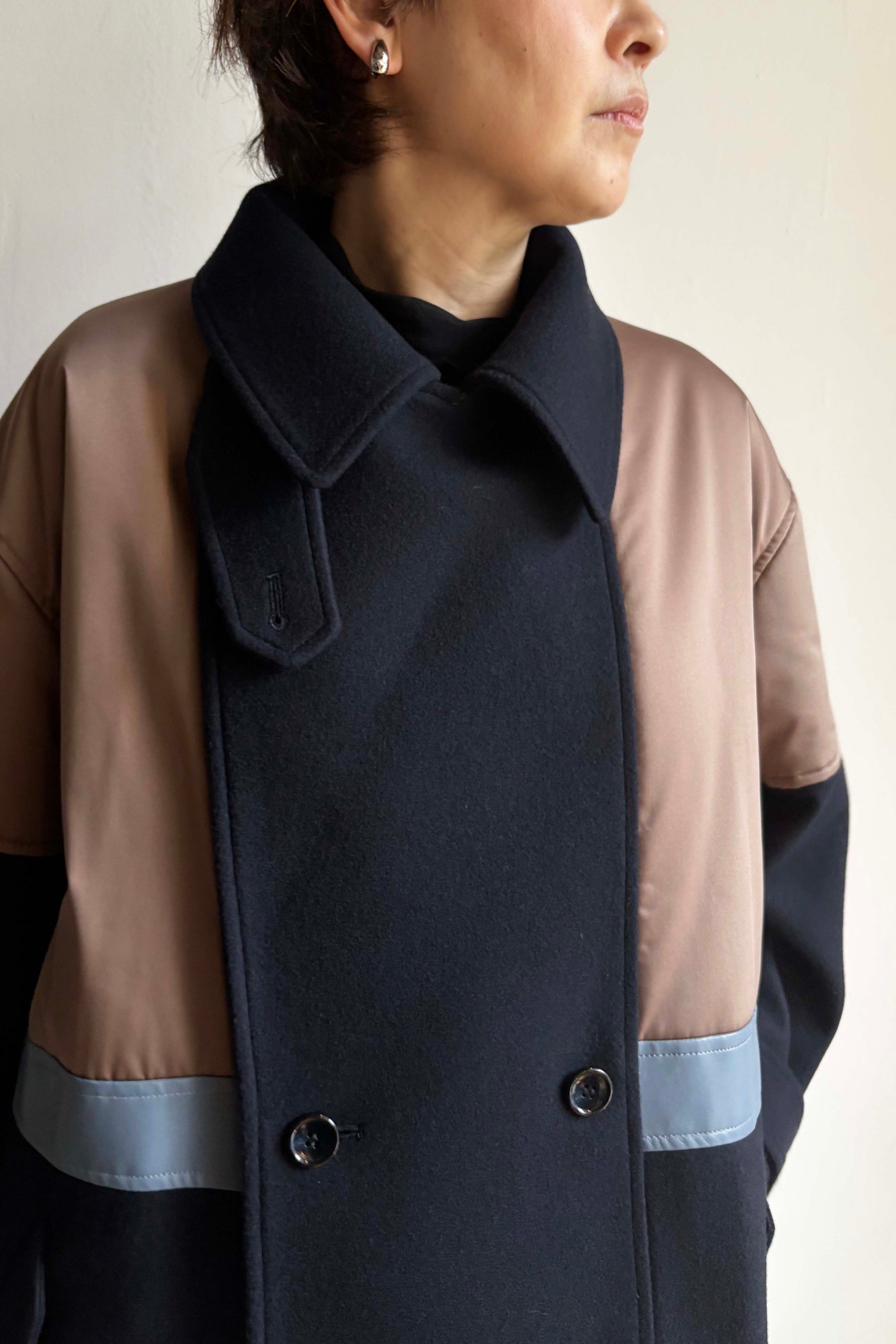 パデットバイカラーPコート