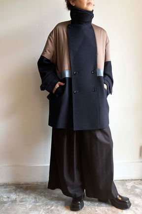 パデットバイカラーPコート