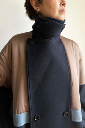 パデットバイカラーPコート