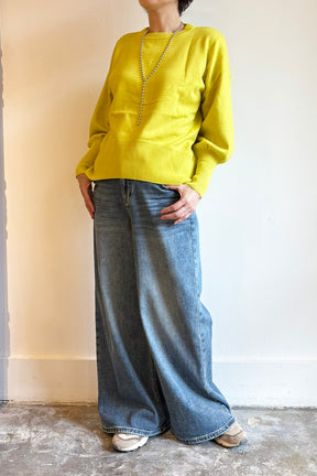 バックスリットニットプルオーバー