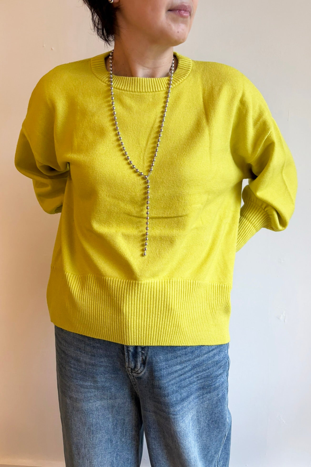 バックスリットニットプルオーバー