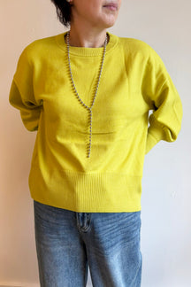 バックスリットニットプルオーバー