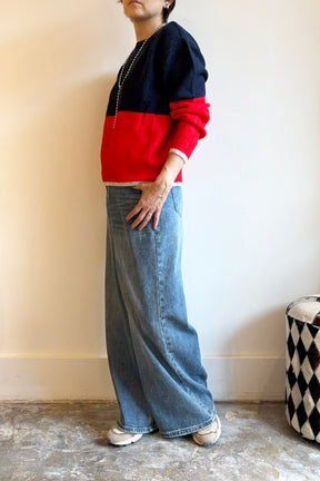 配色エアリーニット