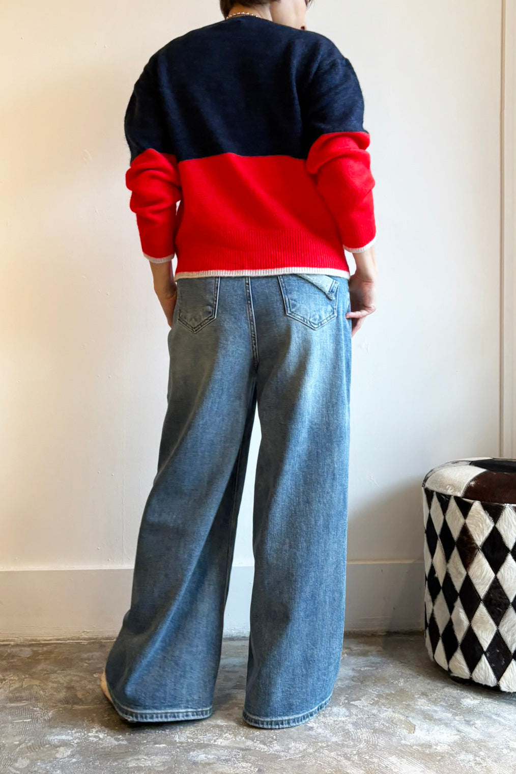 配色エアリーニット