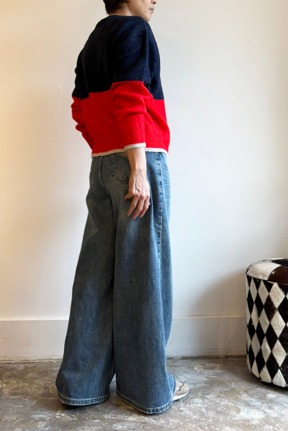 配色エアリーニット