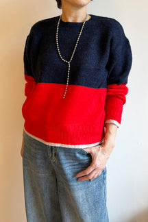 配色エアリーニット