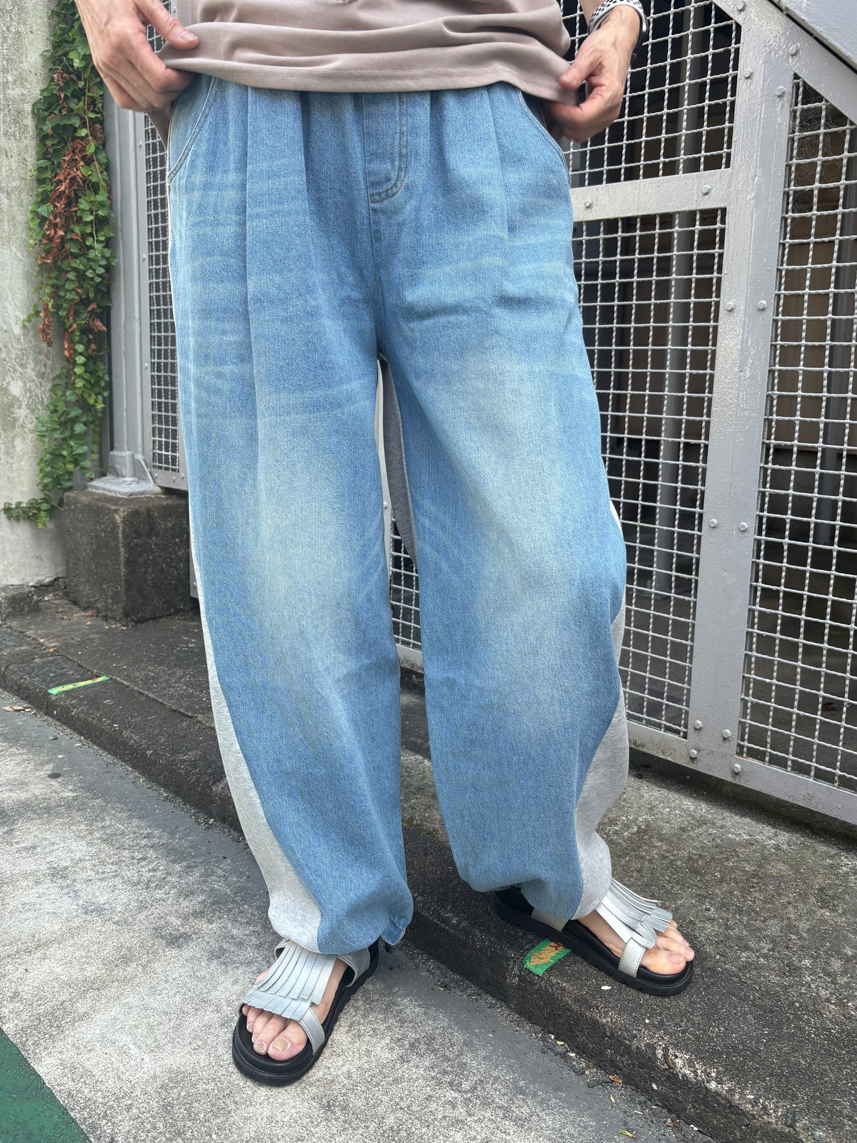 デニムスウェットパンツ