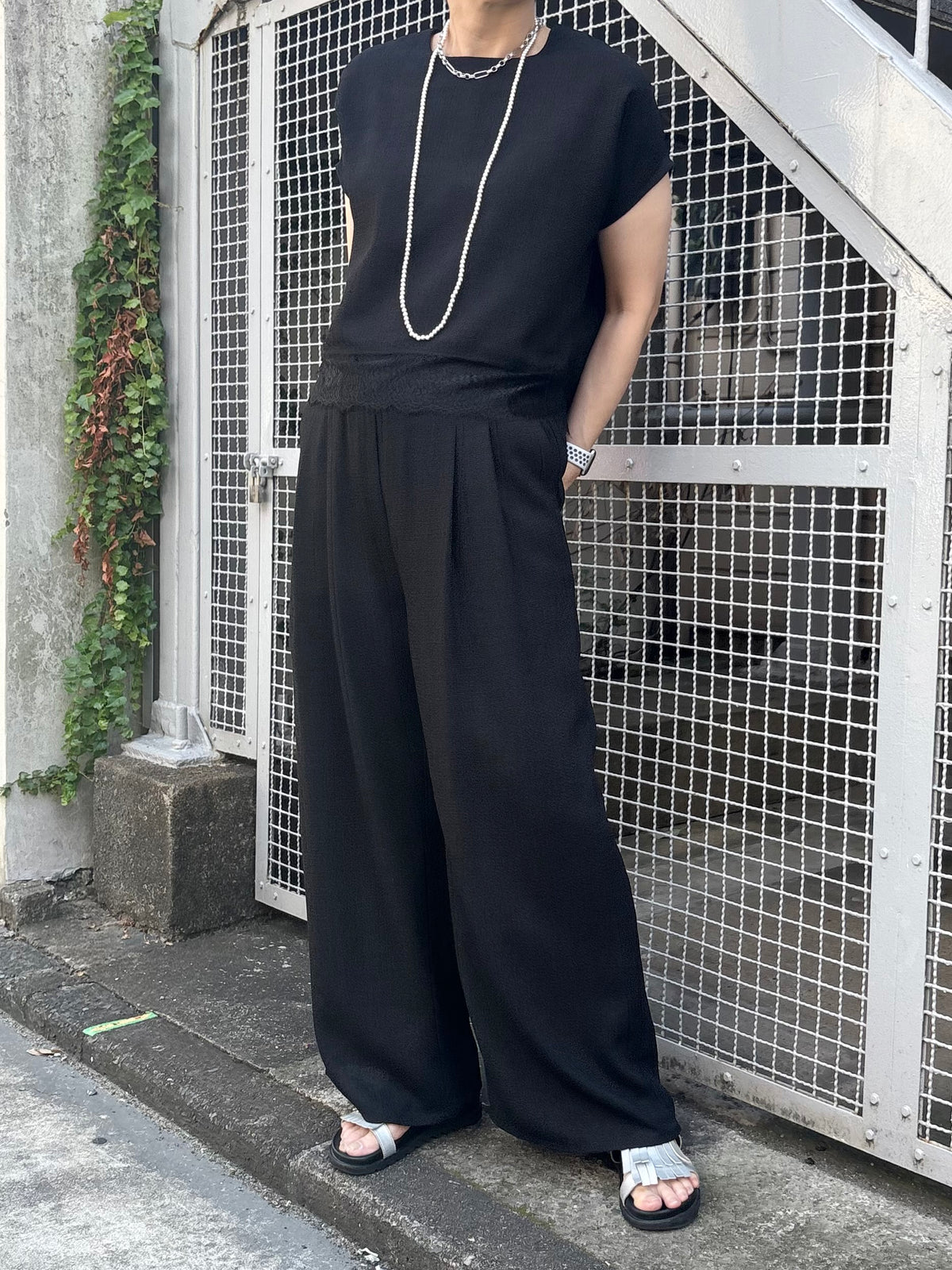 サマーツイードタックパンツ