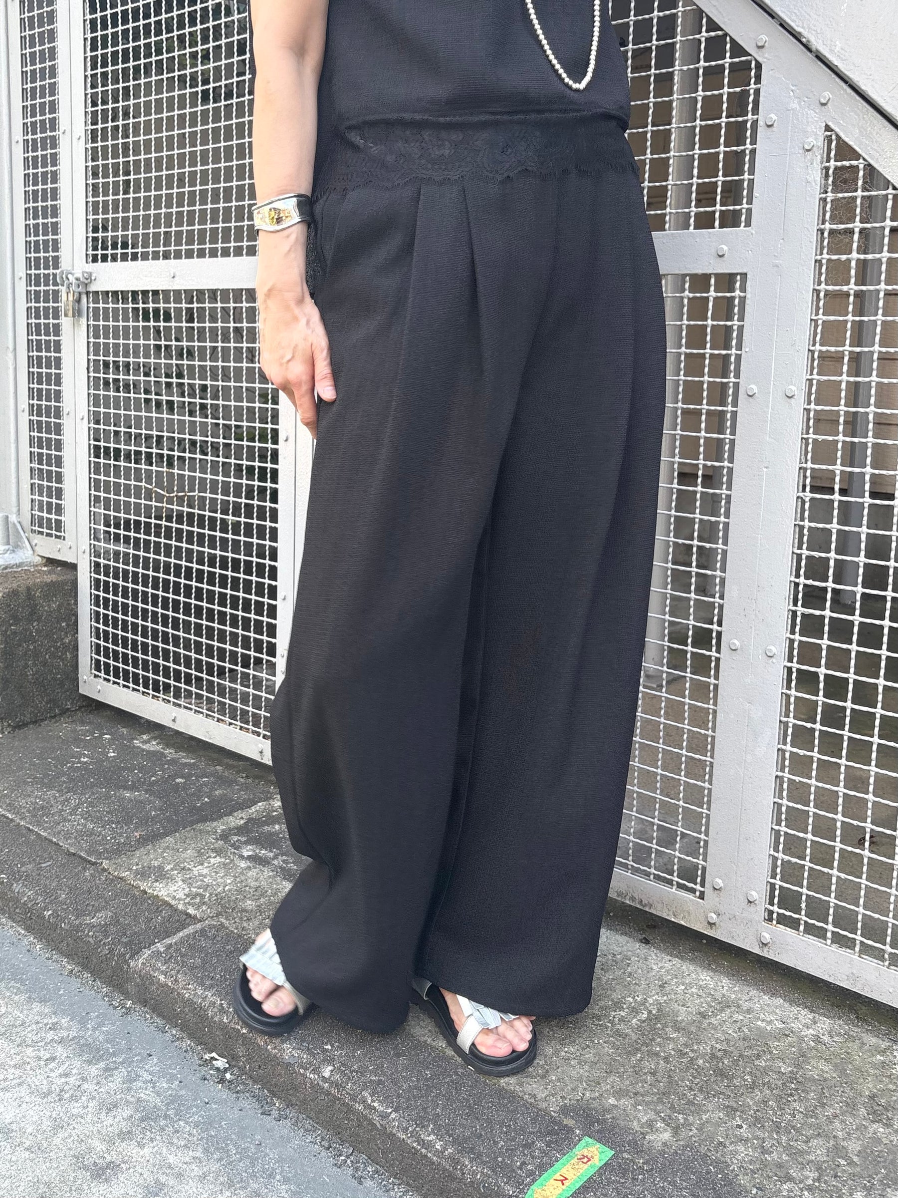 サマーツイードタックパンツ