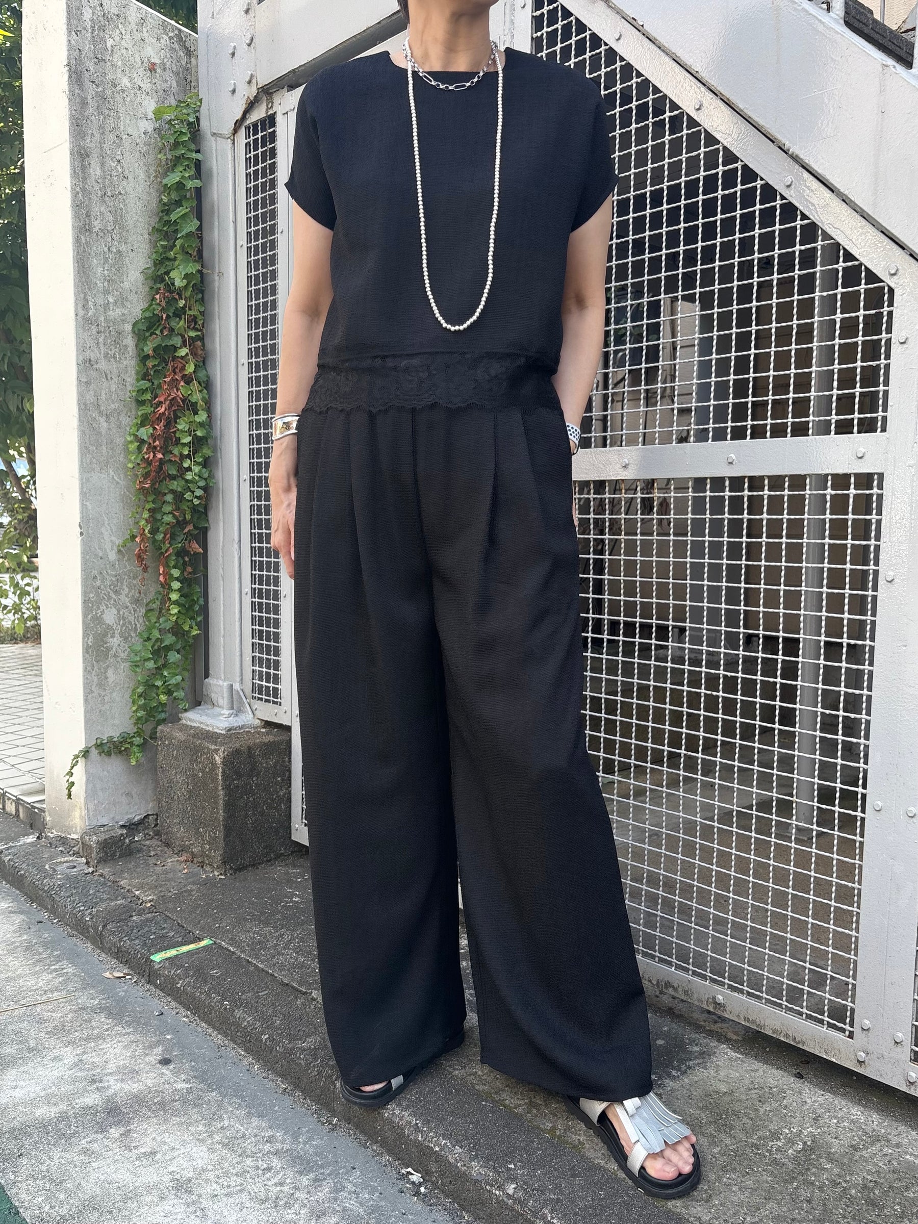 サマーツイードタックパンツ
