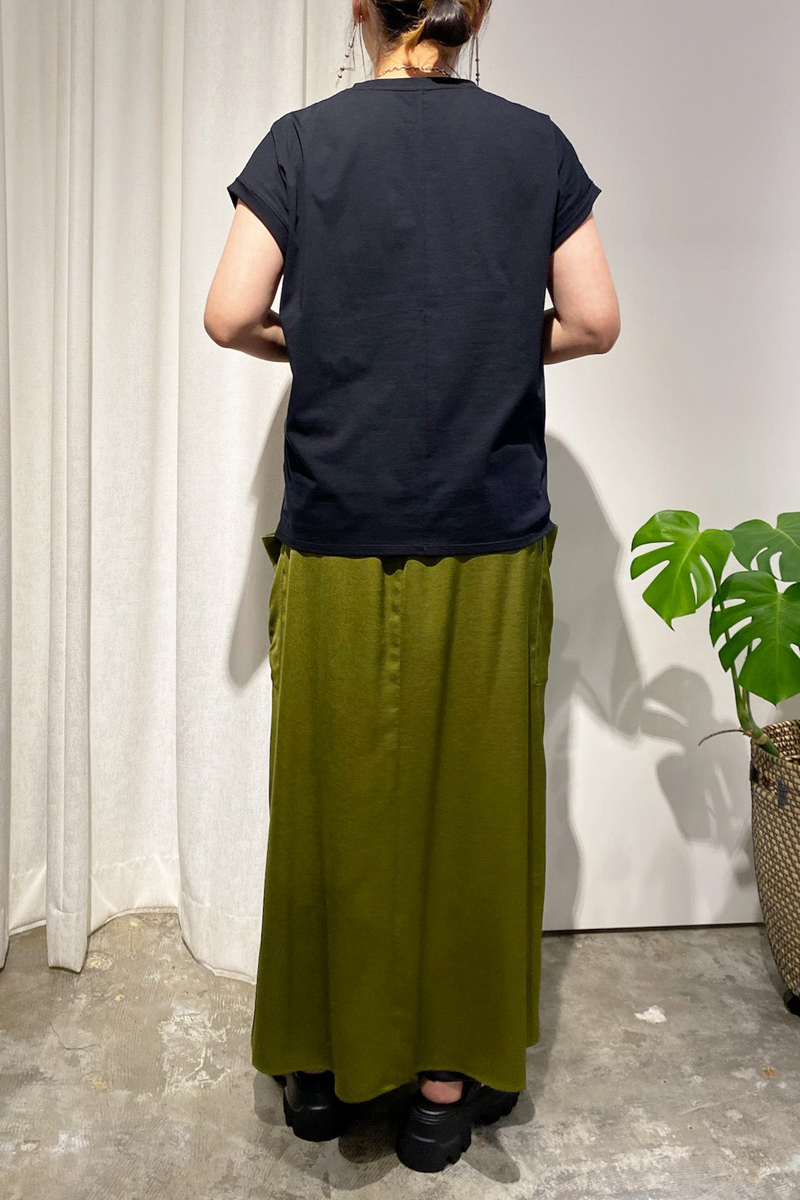 Dignite collier(ディニテコリエ）summerフォトプリントt 80255132-1 ブラック