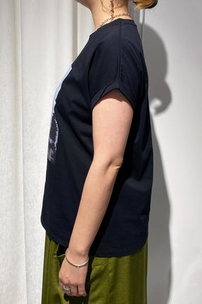 Dignite collier(ディニテコリエ）summerフォトプリントt 80255132-1 ブラック