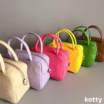 【期間限定】 kotty 2wayショルダーバッグ クロコ型押しレザー