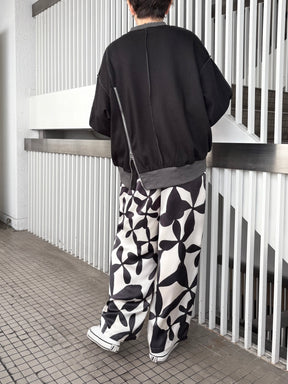 アートプリントワイドパンツ