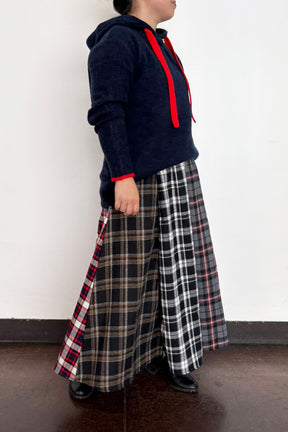 配色エアリーニットパーカー