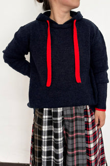 配色エアリーニットパーカー