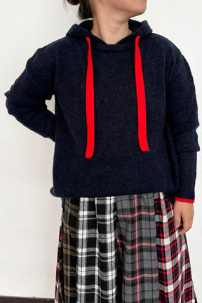 配色エアリーニットパーカー