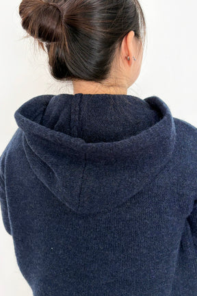 配色エアリーニットパーカー