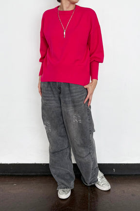 バックスリットニットプルオーバー