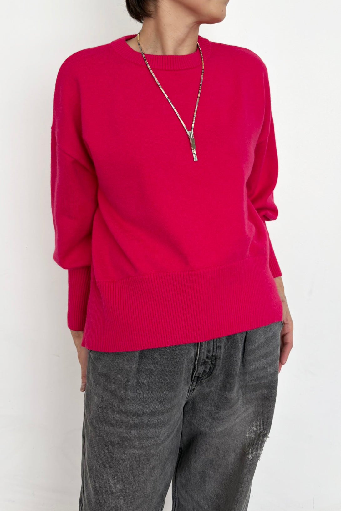 バックスリットニットプルオーバー