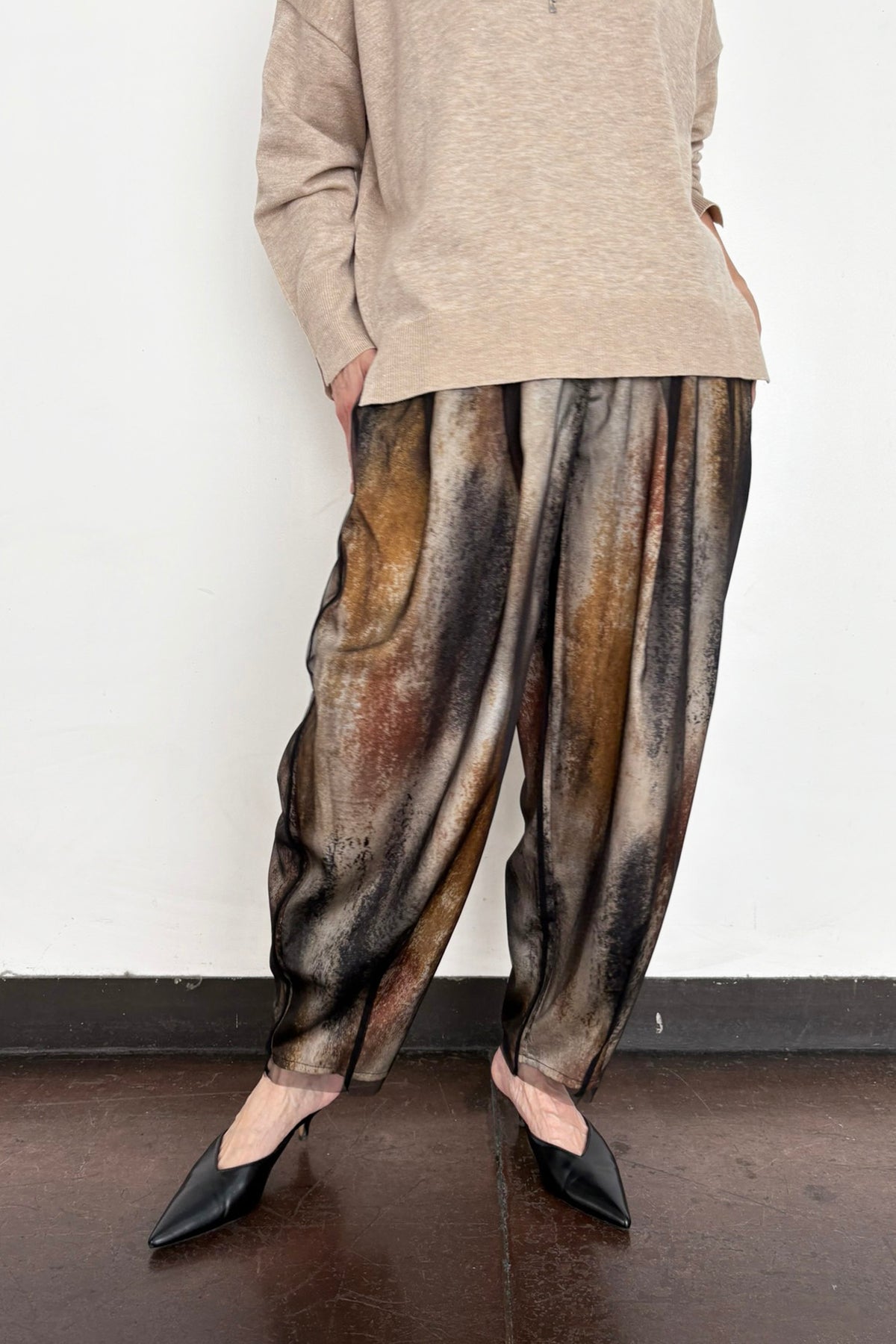 チュールプリントパンツ