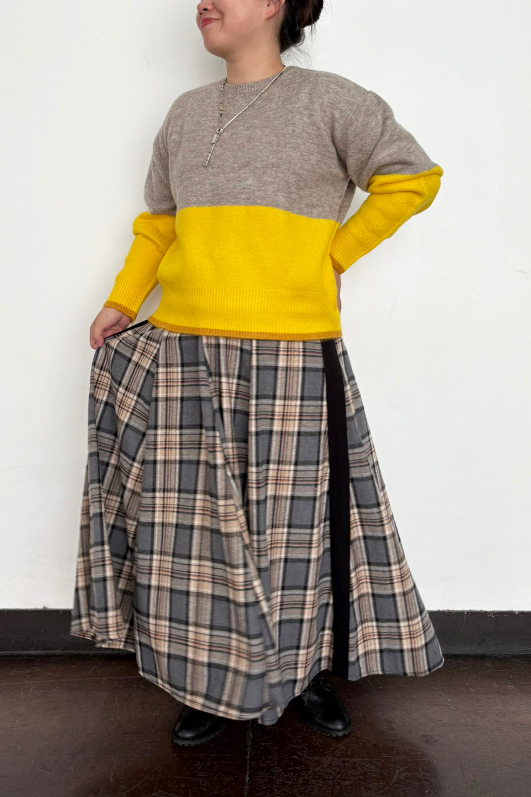 配色エアリーニット