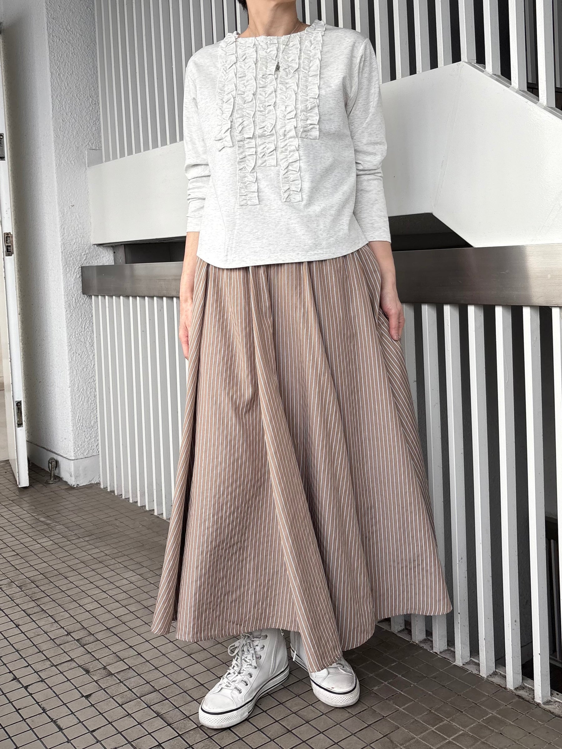 TCシルケットスムースフリルTOPS