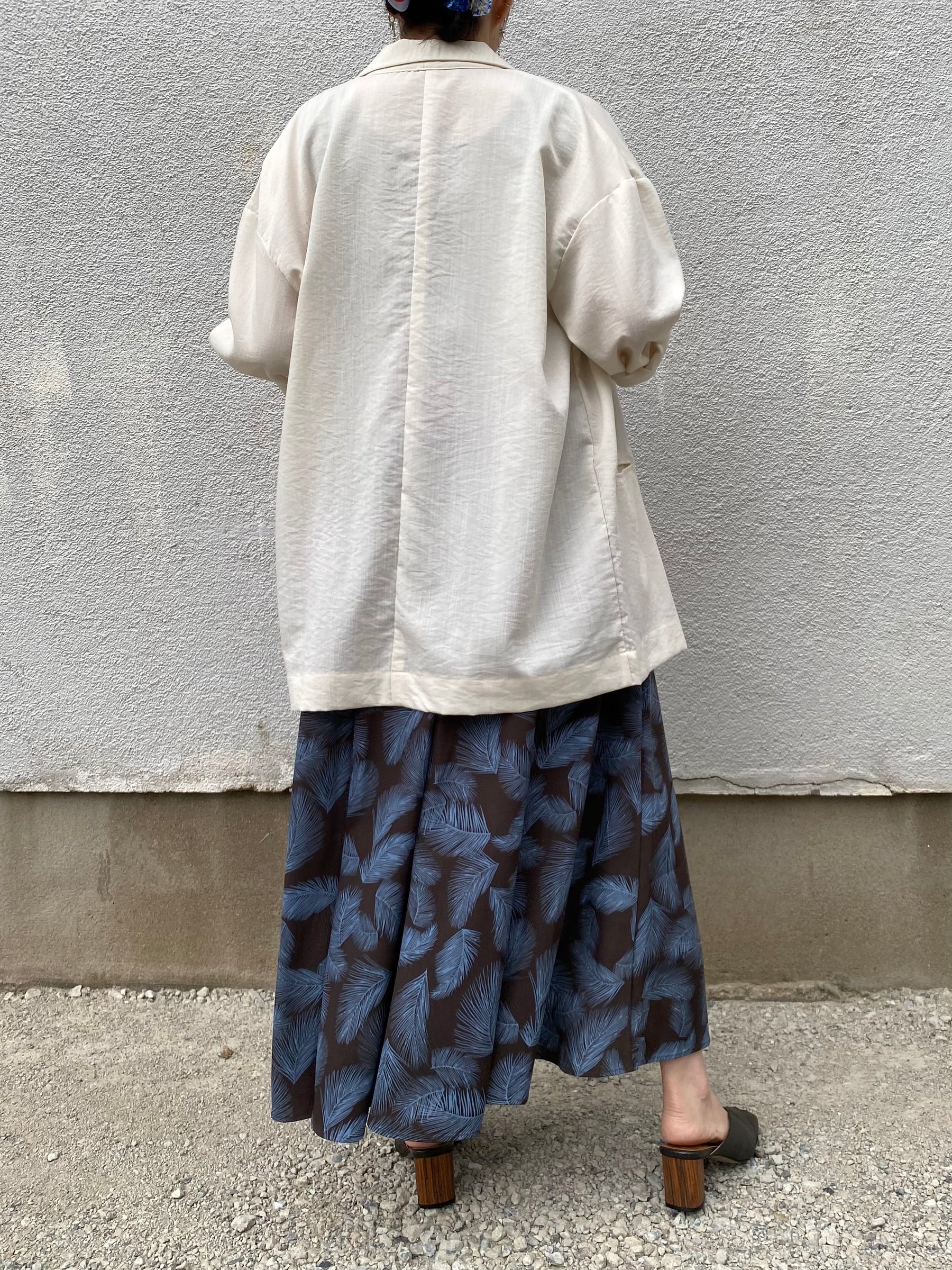 リーフ柄ロングスカートP